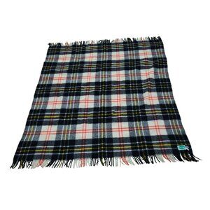 Vintage Connemara Ireland Rug Dress MacPhearson Plaid Wool Blanket, 58" x 73"